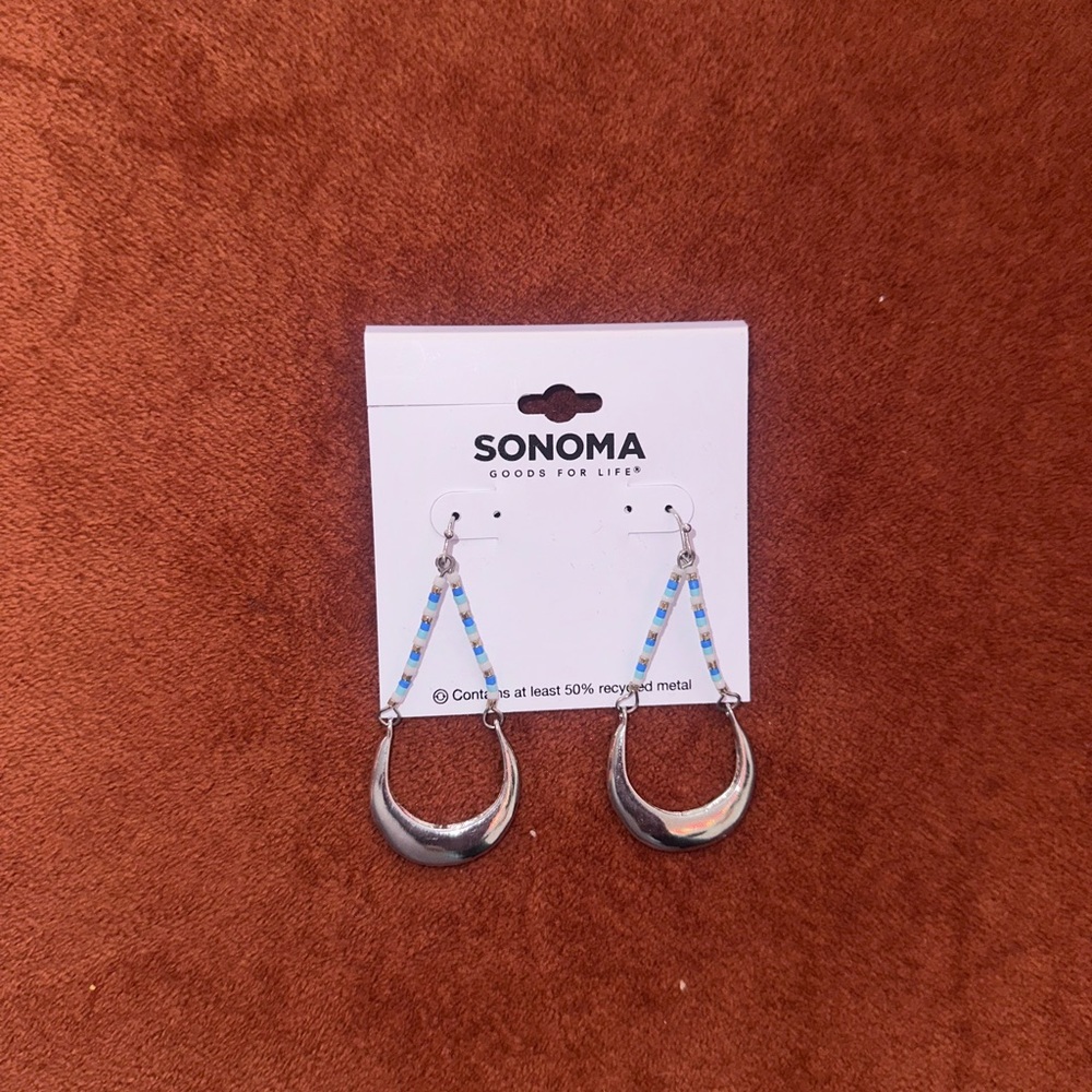 Sonoma Shiny Silver Drop Earrings